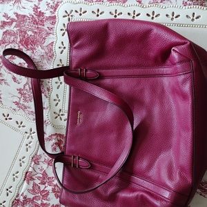 Kate Spade Large Tote Bag Burgundy Leather